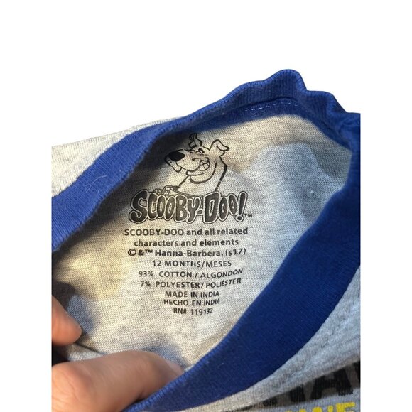 Scooby-Doo Toddler Ringer T-Shirt – Cartoon Graphic Tee, Size 12M Cartoon Gray - Picture 4 of 5